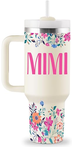 ROSTANTEN Abuela Gifts - Abuela Birthday Gifts in Spanish from Grandkids - Regalos Para Abuela - Abuela Mothers Day Gift - 40oz Travel Cup Insulated Tumbler with Lid & Straw