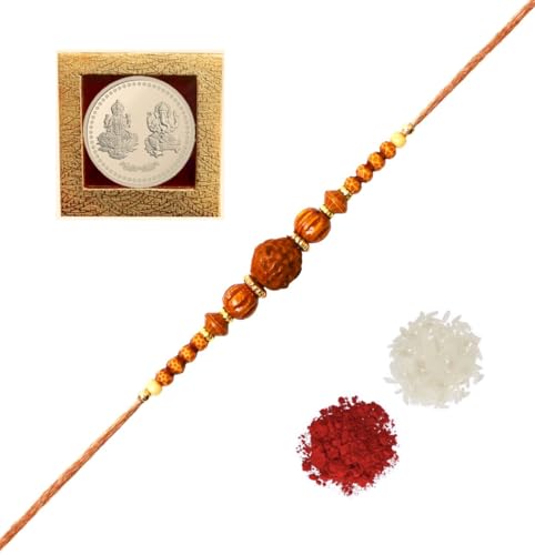 Image of Rakhi /Rakhi for Brother /Rudraksha Rakhi /Send rakhi to USA /Rakhi for Brother with Gift Set /Rakhi Bracelet /rakhi for brother and bhabhi /Rakhi Set