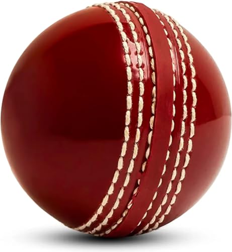Generic MSAIFA Cricket Ball for Traning and Practice Made with Soft Materil with Good Bounce and Durable Traditional Seams Stitched for Juniors and Seniors (Red)