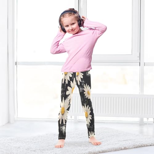 Toddler Girls Leggings Printed Yoga Pants Leggings Flowers with Black for Kids4