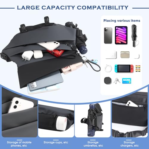 Crossbody Bags for Women & Men Sling Backpack with Magnetic V-Buckle, Anti-Theft for Travel, Commuting, Cycling & EDC3