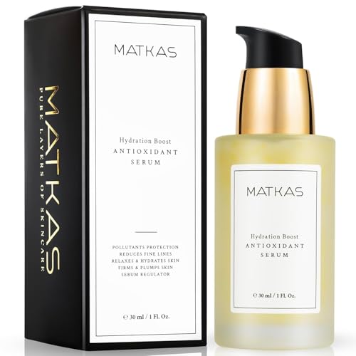 MATKAS Korean Antioxidant 2% Niacinamide Serum for Face with Cica - 30mL - Hyaluronic Acid Moisturizer and Centella Ampoule Serum for Glowing Skin, Anti Redness Niacinamide Pore Minimizer + Ceramide