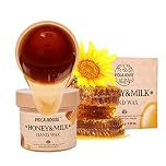 VIOLA HOUSE Hand Mask Honey & Milk Peel Off Hand Wax, Hand Peeling Masks - Moisturizing Hydrating Nourishing Exfoliating Hand Film, Hand Care Paraffin for Cracked, Dry, and Aging Hands, 150g
