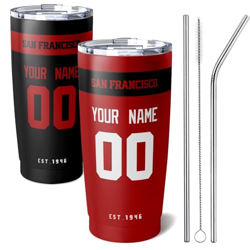 Image of ANTKING San Francisco Tumbler 20 oz Travel Coffee Cup Custom Name Number for Men Women Boy Gifts