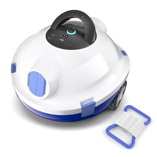Kabelloser Pool-Reinigungsroboter, leistungsstarker und automatischer Poolsauger, 90 Minuten Akkulaufzeit, selbstparken, ideal für oberirdische und eingelassene Pools bis zu 20 m. 2