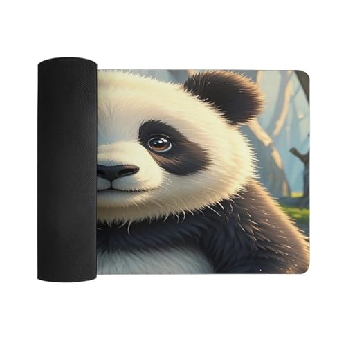Anime Panda Desk Pad Protector Large Waterproof Mouse Mat miniatura 3