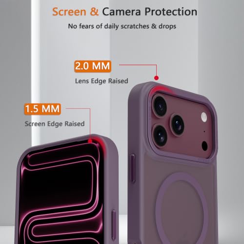 Image of for iPhone 17 pro /18 pro Case,Translucent Matt(Cherry Red)
