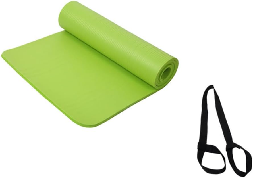 Yoga Knee Green Nbr Cushion for Kneeling Floor Workouts Includes Strap Portable Mat Extender for Home Fitness
