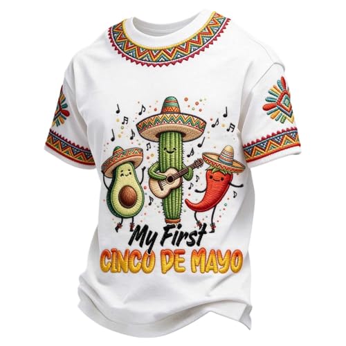 T-shirt imprimé drapeau mexicain pour vos vacances au soleil et barbecues