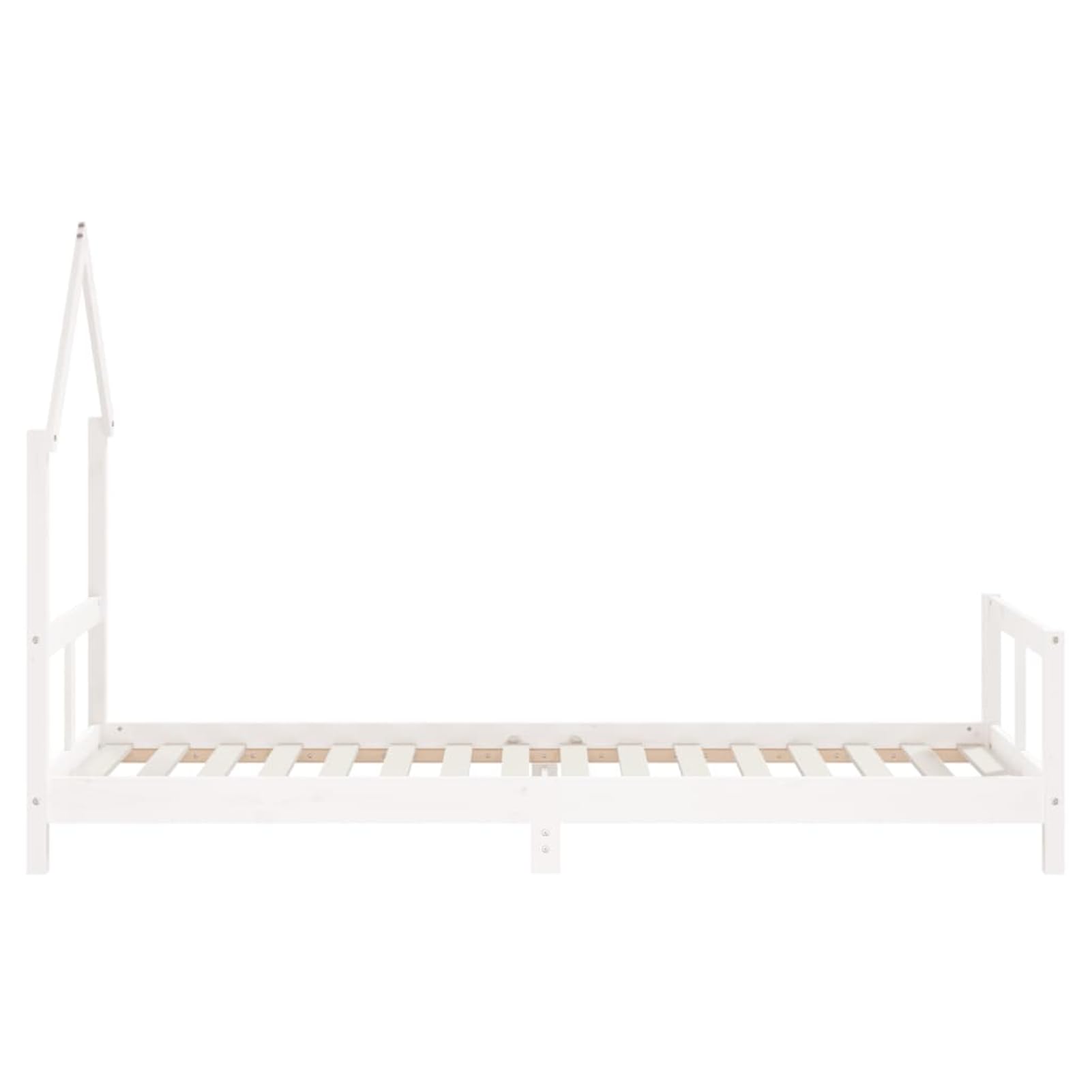Rantry Holz Kinderbett Hausform Weiß 80x200 cm, für Kinder ab 4 Jahre, Montage erforderlich Model834565
