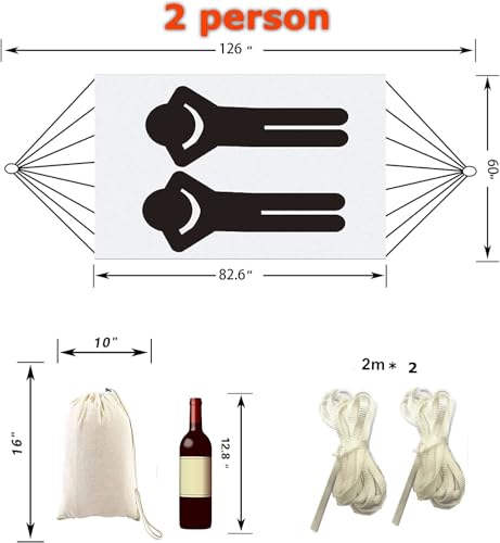 Outdoor Hammock Garden Cotton Hammock Macrame Fringe Hammocks Boho - image 8