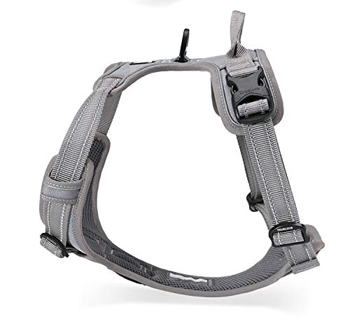 WINHYEPET Truelove Hundegeschirr No-Pull Reflektierendes verstellbar Haustiergeschirr mit 2 Leinenclips, einfachem Steuergriff für kleine, zum mittelgroße und große Hunde, TLH5651