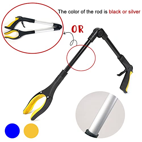 Image of Fish Tank Accessories - 31 inch Aquarium Tweezers Grabber for Aquarium Landscaping Decoration Grab and Place Garbage Cleanup Foldable Gripper Multi-Function Mobility Aid Reaching Assist Tool(Yellow)
