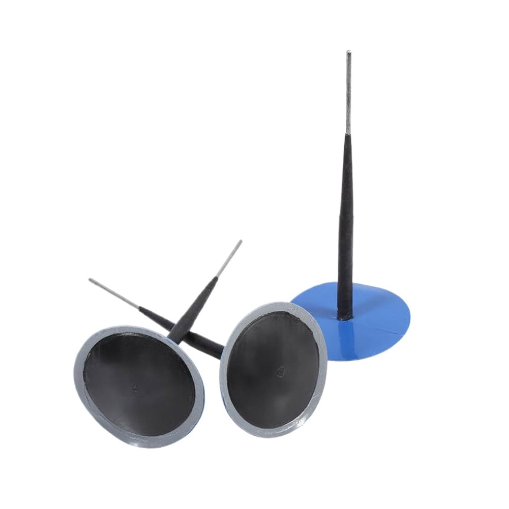 Kit de parche de goma para reparación de pinchazos en neumáticos sin cámara, Compatible con motocicleta y coche, tipo seta con cable de 4,5mm, 24 Uds.