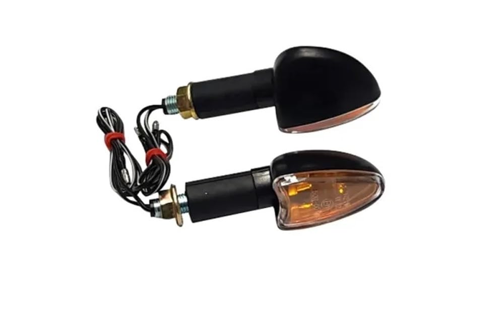 BCR COMPONENTS Arrow Motorcycle Turn Signals, Black, LED, Clear Lens, 28x85mm, Pair, Approved