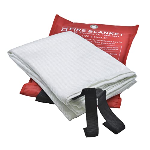 Emergency Fire Blanket for Home and Kitchen – 2 Pack 3.3x3.3ft Fiberglass Suppression Flame Retardant Safety Camping Blankets Emergency Extinguisher Survival Kit for House Office Fireplace Car - Image 4