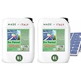 PIP Eco Pannel, Detergente Antistatico per Pannelli Fotovoltaici Pronto all'Uso 10 Litri, Made in Italy - Pulizia Pannelli Solari Vegetale ed Ecologico, Non Richiede Raccolta Acqua – Fino a 100 m²