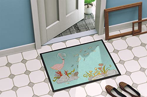 Caroline's Treasures Bb8535Jmat Flamingo Underwater Doormat 24X36 Front Door Mat Indoor Outdoor Rugs For Entryway, Non Slip Washable Low Pile #TOP3