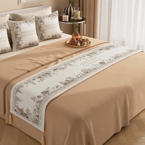 HSTANGKY Hotel Bed Runner Scarf Bedspreads Bed Throws for Foot of Bed High-end Bedding Cover Bed Tail Towel Home Bed Decoration Strip-C||1pcs Pillowcase