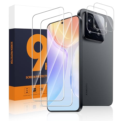 Carantee 2+2 Stück Schutzfolie für Panzerglas für Xiaomi 15 5G 2.5D Hülle Freundllich HD-Klar Kristallklar Sensitive Touch 9H Härte Kratzfest Anti-Schock Sturzresistent Xiaomi 15 Displayschutzfolie