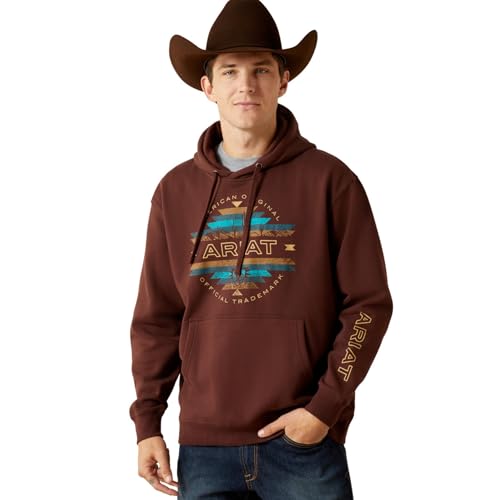 ARIAT Men's Carlsbad Canyon Hoodie, Brown