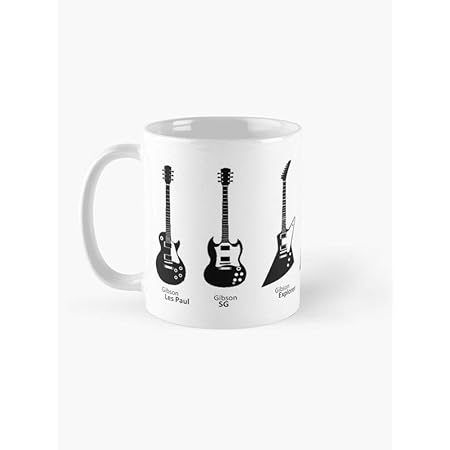 Amazon Co Jp 簡素な雑貨屋 ギター おしゃれ セラミック マグカップ 330ml ホーム キッチン