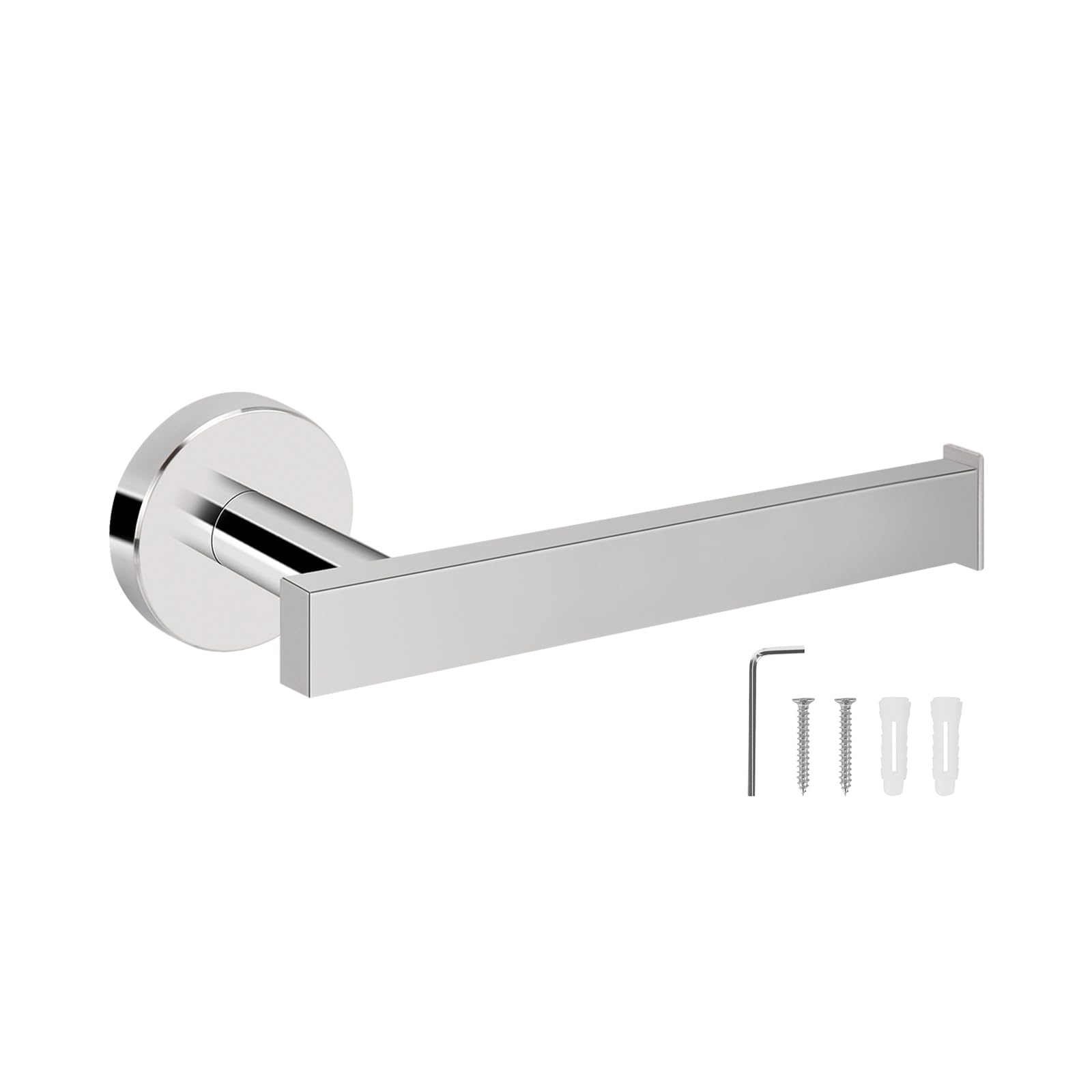 NearMoon Bath Square Toilet Paper Holder, Premium SUS304 Stainless Steel Rustproof Wall Mounted Toilet Roll Holder for Bathroom, Kitchen, Washroom (Brushed Nickel) — Amazon image 8