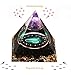 12 Zodiac Orgone Crystal Pyramid, Natural Amethyst with Obsidian,Healing Crystals Pyramid for Protection Chakra, Unique Constellation Pyramid for Positive Energy, Healing Money Health(Leo)