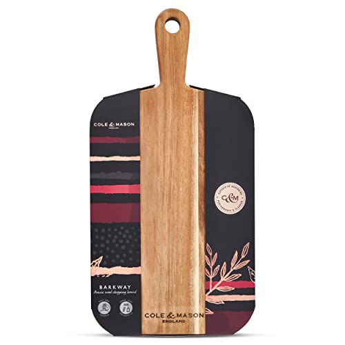 Cole & Mason Barkway Small Chopping Board with Handle, Acacia Wood, Double Sided Wooden Board/Cutting Board/Serving Board - Image 2