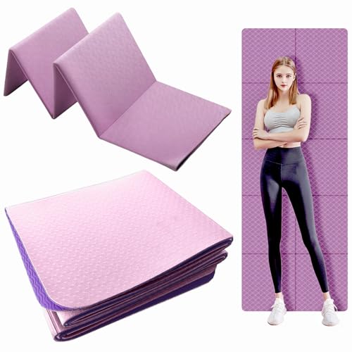 ���K�}�b�g �g���[�j���O�}�b�g �܂��ݎ� 183cm×61cm ���� 6mm ���ʑo�F �h�� TPE�f�� ���L �y�� �����^�сE���[�֗� �X�g���b�`�}�b�g �G�N�T�T�C�Y�}�b�g �t�B�b�g�l�X�}�b�g �s���e�B�X�}�b�g (�p�[�v��)