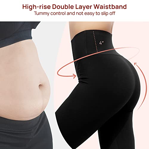 Image of AKASO Womens High Waisted Yoga Pants, 7 /8 Length Workout Leggings Naked Feeling Tummy Control Tights