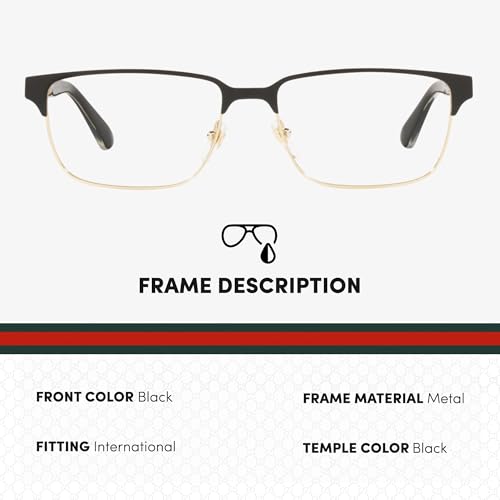 Image of Gucci GG0383O Designer Fashion Eyeglasses Stylish Rectangular Frame Eyewear with Luxury eSHADES Kit - Embrace Sophistication and Elegance