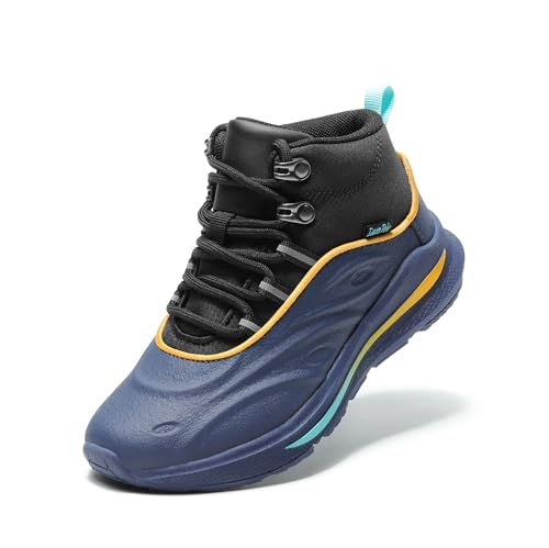 DREAM PAIRS Boys Girls Boots Kids High Top Sneakers Shoes Outdoor Hiking DuraPlay Lace Up Shoes for Little/Big Kid