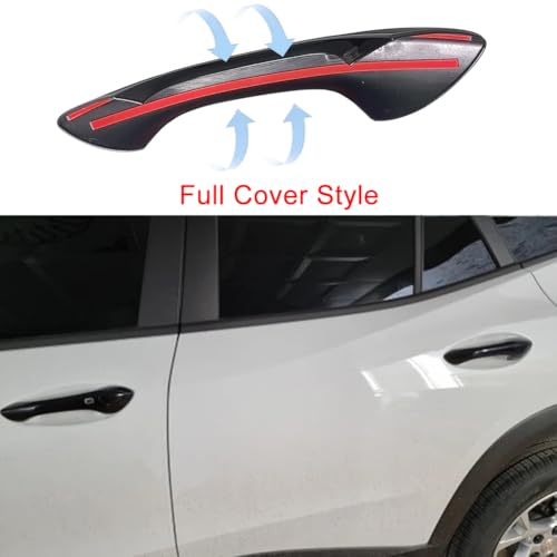 Image of AOKIO Door Handle Cover Trim Compatible for 2024 2025 Chevy Trax Accessories (Glossy Black with Smart Keyhole)
