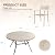 VICLLAX Patio 9 Pieces Outdoor Dining Set for 8, 53" Round Metal Outdoor Table with Umbrella Hole, 8 Stackable Chairs for Lawn, Garden, Porch, Sandshell