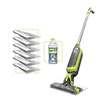 Shark VacMop 2-in-1 Cordless Hard Floor Vacuum Spray Mop, 6x Disposable Pad Refills, 355ml Multi-Surface Floor Cleaner, Lightweight 1.5kg, Maintenance-Free Disposable Pads, Charcoal Grey, VM200UK