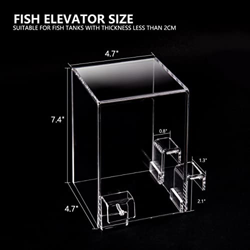 Secotan Fish Elevator- Negative Pressure Fish Tank, Water Auto-Refill, Fish Tank Water Level Maintenance, Increase Fish Activity Area, Aquarium Decoration, Vacuum Suspended Fish Tank #TOP4
