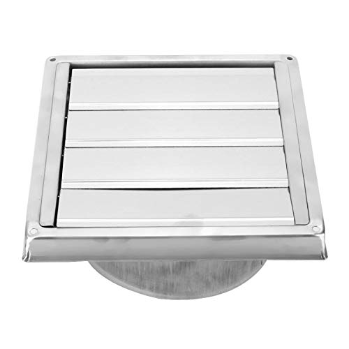 Ventilación de conducto de aire de acero inoxidable para secadora con rejilla cuadrada miniatura 7