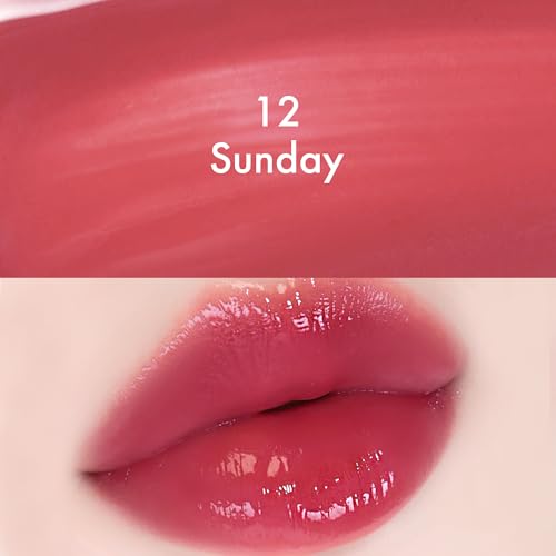 Image of Amuse SEOUL Daisy Flower Dew Tint (12 SUNDAY) - Glossy Moisturizing Lip Stain, Watery Glow Lip Tint, Long Lasting Color, Dewy Finish, Vegan, Korean Beauty Makeup