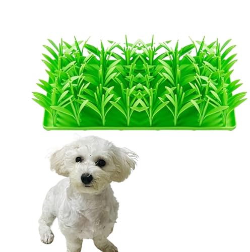 Lick Lawn for Cats, Silicone Grass Snuffle Mat, Lick Lawn Enrichment Mat for Cats and Dogs, Slow Feeding for Foraging and Stress Relief