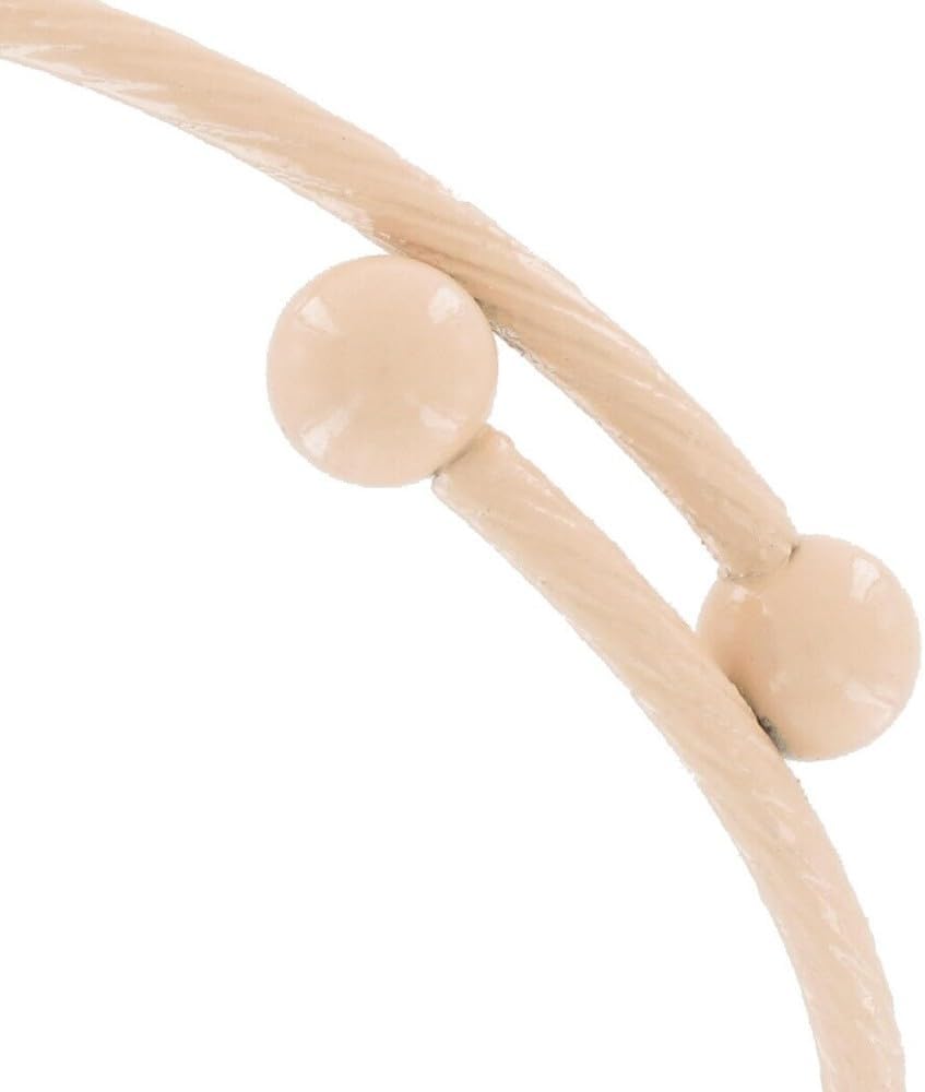 Beige Retro Twist Pattern Enamel Wrap Around Layering Bracelet 1970s Fashion Bracelets for Women Trendy Accessories for Women Stylish Additions