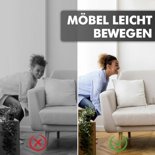 shinfly Möbelgleiter Teflon Set mit Nagel - 24 Stück Ø 22 mm Blau Runde Teflongleiter, Effektive Befestigung und Schutz für Möbel und Böden