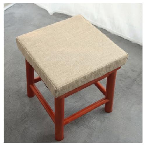 uyeoco Cojín de Asiento Cuadrado con Lazos, 25/28/30/35/40/45/50cm Espesor de 5/8cm,Taburete de Bar súper Suave Cojines for Sillas Cuadrado,Taburete, jardín, Interior, Exterior(Q3,35x35x5cm)