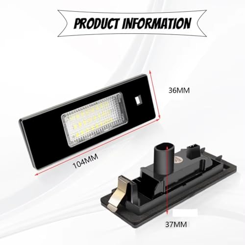 Lámpara de matrícula sin error de bombilla para BMW Serie 6 E63 E64 645Ci 650i kit de 2 7