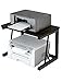 TZEUSER Supporto per stampante a 2 ripiani con ripiano per scrivania super grande, adatto per ufficio e casa, forno a microonde 55,9 cm