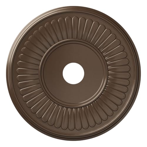 Image of 22 inchOD x 3 1 /2 inchID x 1 inchP Berkshire Thermoformed PVC Ceiling Medallion (Fits Canopies up to 10 1 /8 inch), Metallic Copper