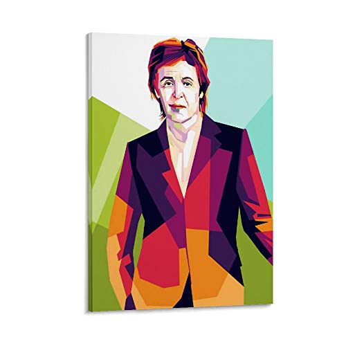 ASDYO Paul McCartney Poster décoratif sur toile Motif groupe de rock des Beatles 50 x 75 cm - Les Beatles, Paul McCartney, John Lennon, RIngo Starr, George Harrison ASDYO Paul McCartney Poster décoratif sur toile Motif groupe de rock des Beatles 50 x 75 cm