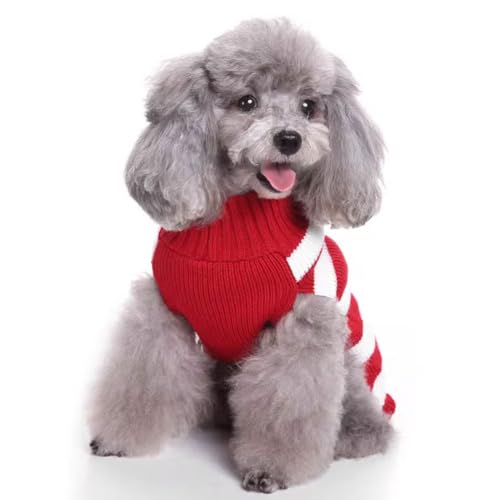 LATRAT Weihnachten Hundepullover,Hundepullover,Weihnachts-Elch-Kleidung, Weihnachts-Kostüm, Warm Welpe Klein Mittel Hunde (S, Rot-Elch)