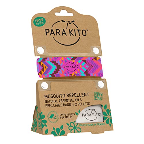 Para'kito Mosquito Insect & Bug Repellent Wristband - Waterproof, Outdoor Pest Repeller Bracelet W/Natural Essential Oils (Native) #TOP4