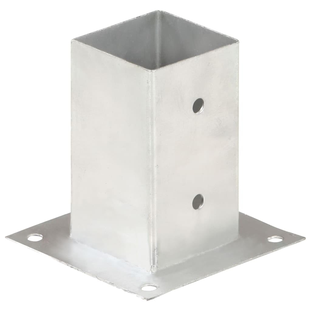 vidaXL 4X Anclajes para Postes Picas Punta Lanza Bases Soporte Jardín Patio al Aire Libre Estacas Exterior Valla Cerca Separador Metal Galvanizado 81 mm